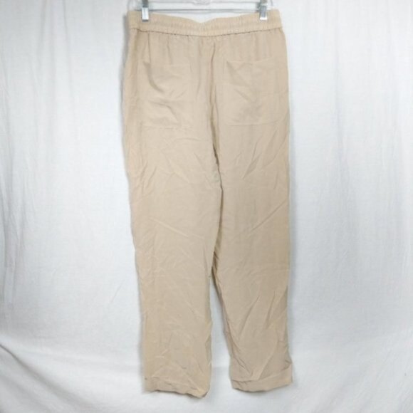 NWT Theory Cortlandt Light Barley Summer Silk Pants M - Picture 2 of 4